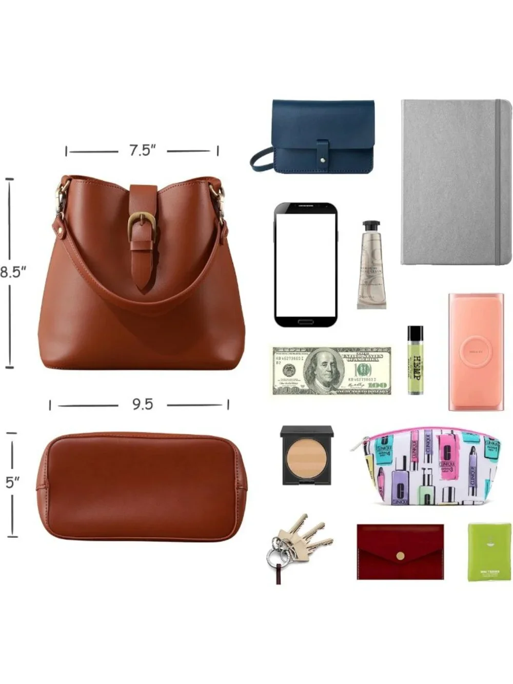 Vegan Leather Hobo Bag for Women | Retro Casual Purse | Vintage Shoulder Handbag